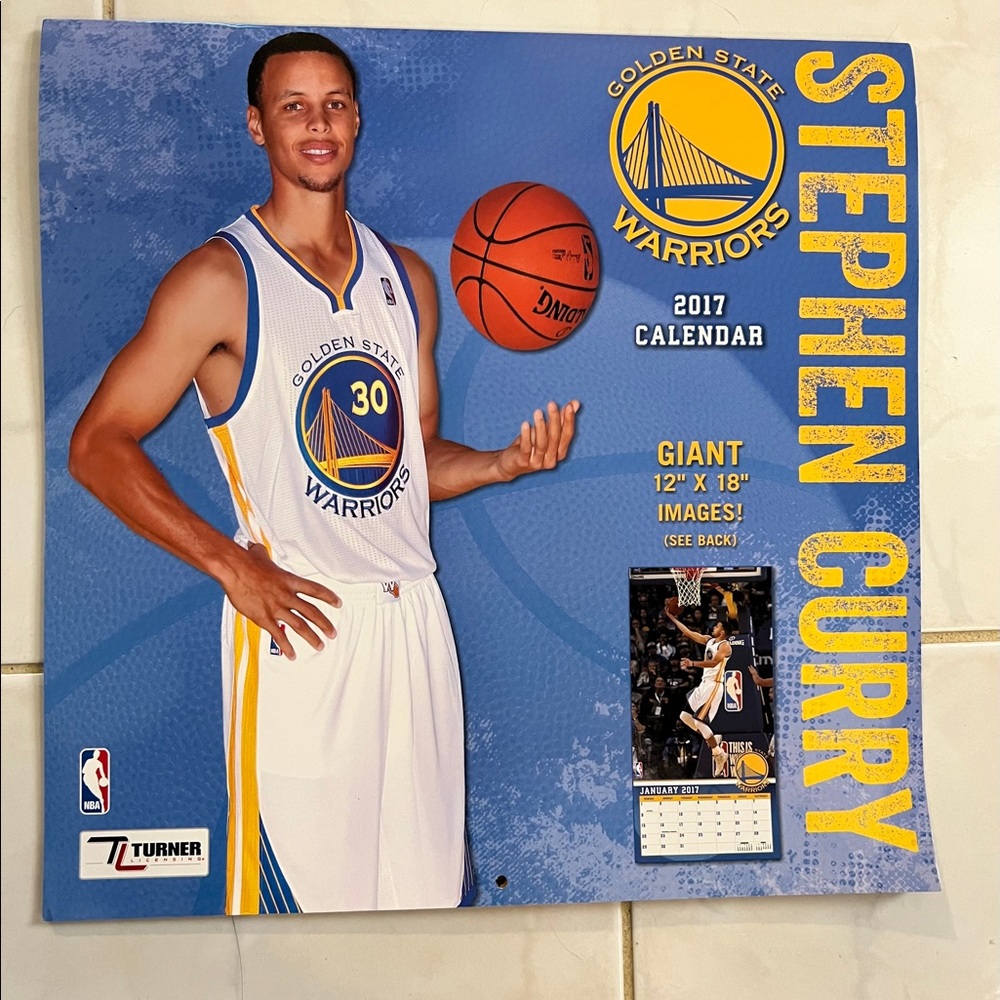 Turner Licensing NBA Stephen Curry 2017 wall calendar
